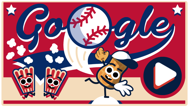 Doodle Baseball 4rth of july 2019 Google HomeScreen Screenshot