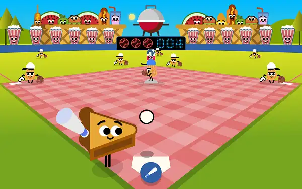 Doodle Baseball peanut pitcher showing coloured hat which indicates pitch type