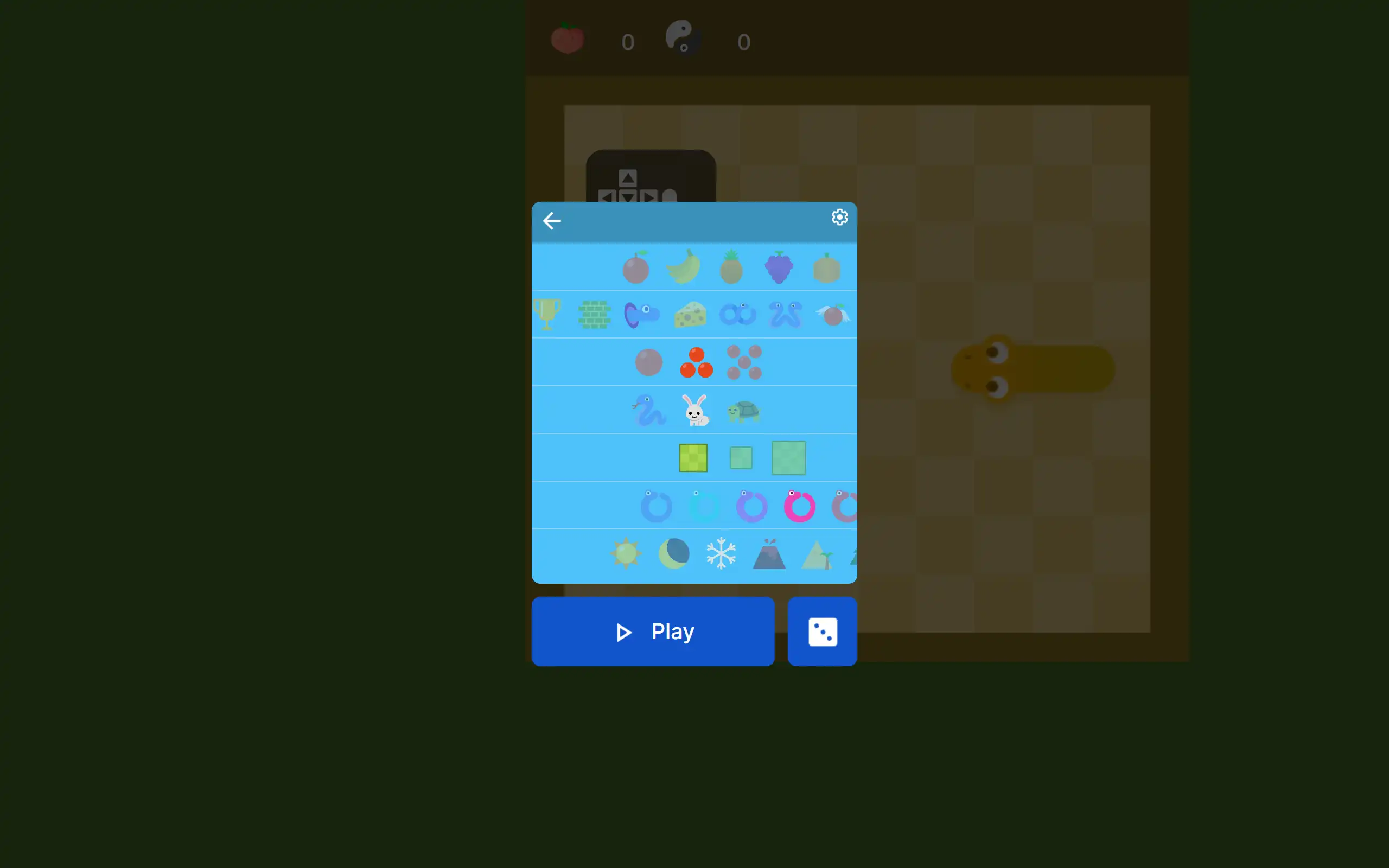 Game Mode Selection in Google Snake Doodle